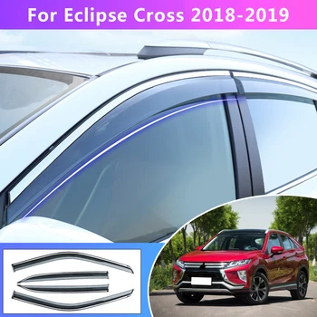 Na Mitsubishi Eclipse Kríž 2018 2019 Dymu auto okno clony proti oslneniu slnkom, Dažďom Stráže Vietor Lamely 4PCS