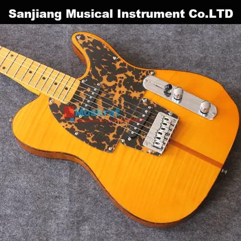 Na sklade !Elektrická gitara princ TL Jelšové telo Priehľadné Žlté Prezentované vybrať a taška