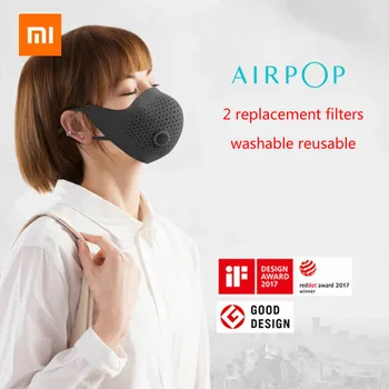 Na sklade Xiao Mijia AirPOP Vzduchu Nosenie PM2.5 Anti-haze Tvár Masku S Filtrom Nastaviteľných Visí Pohodlné Umývateľný Masky