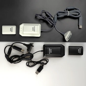 Nabíjateľná Batéria + USB Nabíjací Kábel Pack pre Bezdrôtový ovládač pre XBOX 360 EM88