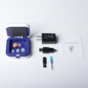 Nabíjateľná Mini Neviditeľné sluchadla, Zosilňovače Zvuku CIC Bezdrôtový Ucho Pomôcky pre Starších Strata Sluchu Zariadenie PSAP Drop Shipping