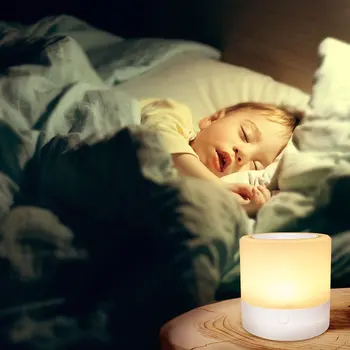 Nabíjateľné Batérie Dotykový LED Nočné Svetlo Inovatívne Malé Nočné Svetlo Ošetrovateľskej Lampa 6 Farieb Nastaviteľné Svetlo Nočné Lampy