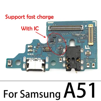 Nabíjačka Doske PCB Flex Pre Samsung Galaxy A51 A515F Port USB Konektor Dock Plnenie Stužkový Kábel