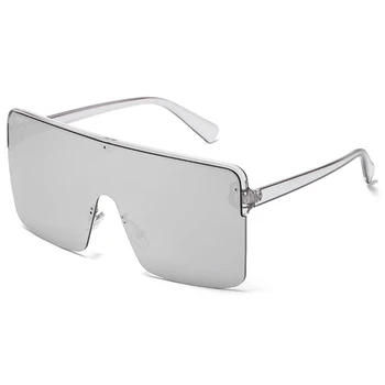 Nadrozmerné Okuliare slnečné Okuliare Ženy Muži 2021 Značky Big One-kus Maska Winfproof Slnečné Okuliare Módne Veľké Námestie Cool Okuliare UV400