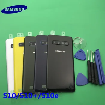 Nahradenie Pôvodnej nový Zadný Panel Batéria Sklo zadných Dverí Kryt Samsung Galaxy s rezacím zariadením S10 plus G970 G975 S10e G973 Fotoaparát Sklo Rám