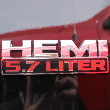 Najnovšie 5.7 Litra HEMI Logo Emblém, Štítok Odznak Kotúča, pre Dodge Ram Jeep Striebro