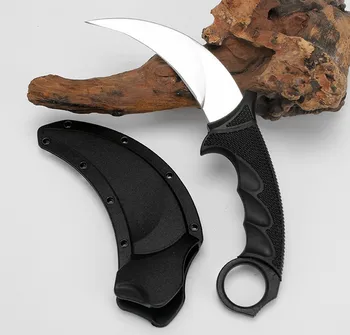 Najnovšie 58-60HRC nôž karambit Outdoor camping nástroje Lovecký nôž Rescue Prežitie Nože s bezpečným-Ex Sheat
