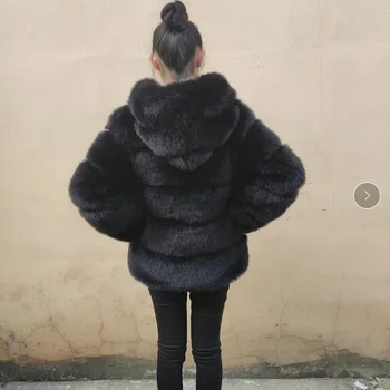 Najnovšie Hrubé Teplé Zimné Kožušinový Kabát Ženy Faux Fox Kožušiny Bunda Jesenná Móda Bežné Vrchné Oblečenie Dievčatá Plus Veľkosť Kožušinový Kabát 2019