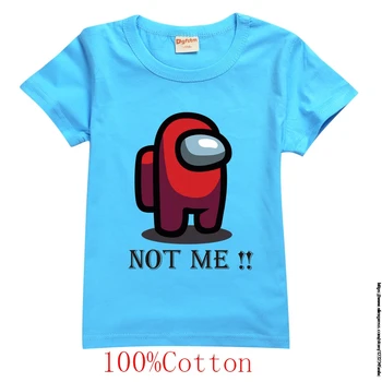 Najnovšie Medzi Nami tričko pre deti o krk deti Krátke Rukávy Priedušný bavlna chlapec oblečenie dievčatá oblečenie