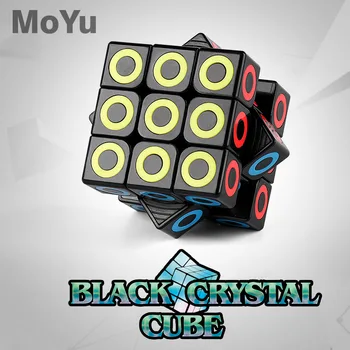 Najnovšie MoYu Black Crystal Kocka 3x3x3 Mofangjiaoshi 3x3 magic cube cubing triede Rýchlosť Kocka Vzdelávacie Kid Hračky drop shipping