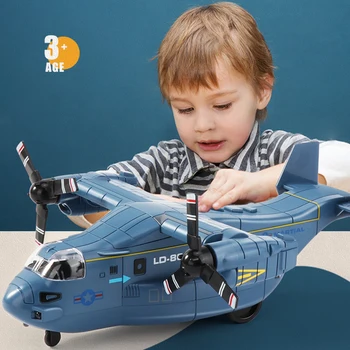 Najpredávanejšie detské Simulácia Lietadlo Vzdelávacie Hračka Prepravu Zvuk, Svetlo Inerciálnych Vrtuľník Model Chlapec Dievča Darček