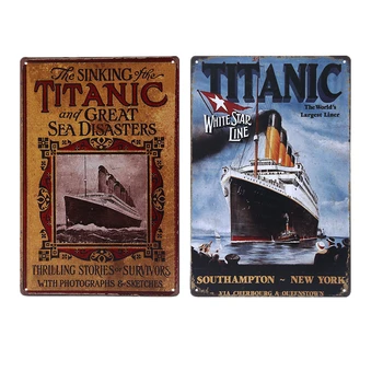 Najväčší White Star Parníka Titanic, Kovové Plagát Retro Značky Vintage Domova Pre Kaviareň, Plážový Bar Nástenné Tabule YN112