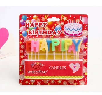 Narodeninové sviečky happy birthday anglické písmená plavidlá sviečka happy box sviečky set 3 štýl voliteľné veľkoobchod!