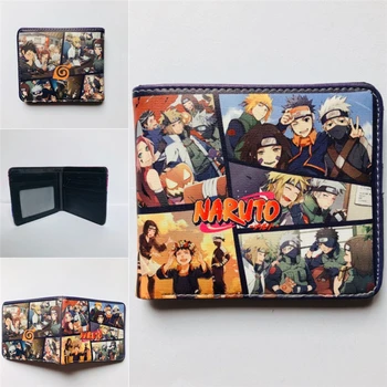 NARUTO Cosplay Peňaženky Uchiha Sasuke Krátke Násobne PU Mince Kabelku Uzumaki Naruto Batožiny Anime Dospelých COS Príslušenstvo Halloween Darček