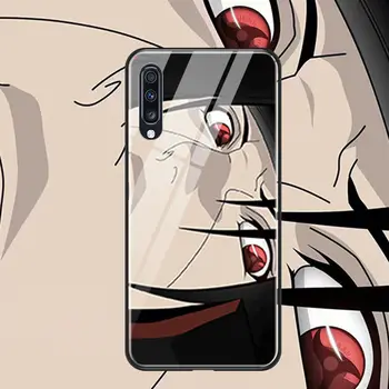 Naruto Manga obal pre Samsung A50 A60 telefón prípadoch Japonskom Anime Sasuke Tvrdeného Skla Prípade Coque pre Samsung A70 zadný kryt Coque