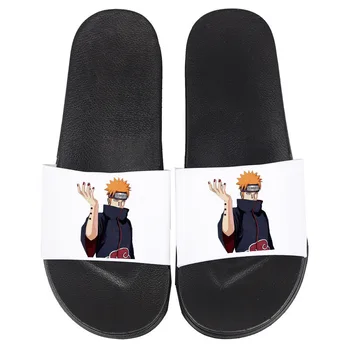 Naruto Papuče anime Papuče Muži Ženy Kawaii Uchiha Sasuke Kakashi Cosplay jar leto chlapec Non-slip Veľké veľkosti domov topánky #