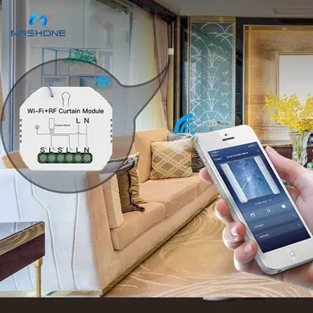 Nashone WiFi RF Smart Záclonové Žalúzie Modul Prepínača rolety Motorových Tuya Bezdrôtové Diaľkové Ovládanie Práce s Alexa Domovská stránka Google