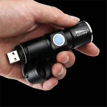 Nastaviteľné LED Zoom 1800LM MINI USB Nabíjateľné Baterky Baterky Prenosné 12.27
