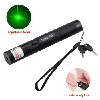 Nastaviteľné Zaostrenie Laserového Zameriavača Zelená/Červená/Fialová Laserové Ukazovátko Výkonné Laserové Pero Svetlo Vojenské Viditeľný Lúč Svetla Bez Batérie