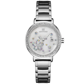 NAVIFORCE Nové Kreatívne Ženy Hodinky Luxusné Dámske Hodinky Quartz Relogio Feminino Oka Kapela Nepremokavé náramkové hodinky Reloj Mujer