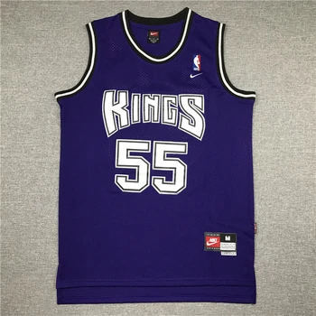 NBA pánske Sacramento Kings #55 Williams Basketbalové Dresy Muž Retro Dresy Fialová