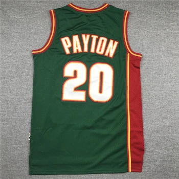 NBA pánske Seattle SuperSonics #20 Gary Payton Basketbal Retro Dresy