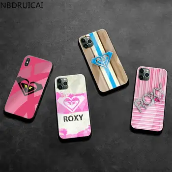 NBDRUICAI Luxusné značky ROXY Telefón Prípade, Kryt Kalené Sklo Pre iPhone 11 Pro XR XS MAX 8 X 7 6 6 Plus SE 2020 prípade