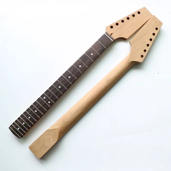 Nedokončené vreteníka 22 pražec Pražené Javor elektrická gitara krku pre diy tele strat štýl gitara súpravy s rosewood hmatníkom