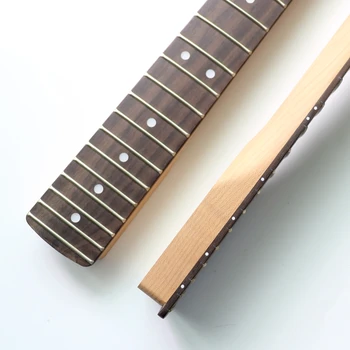 Nedokončené vreteníka 22 pražec Pražené Javor elektrická gitara krku pre diy tele strat štýl gitara súpravy s rosewood hmatníkom