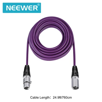 Neewer 6-Pack Audio Mic Kábel, Káble 24.9 nohy/7.6 m-XLR Samec XLR Farebné Had Káble