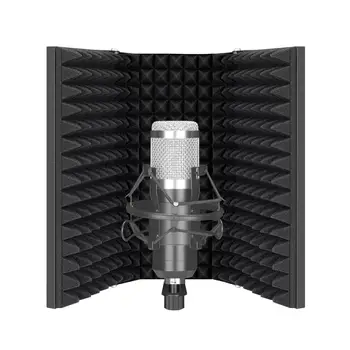 Neewer Pro Mikrofónom, Izolácia Štít, 3-Panel Pop Filter S Vysokou Hustotou A Absorpčné Pena Predná & Vetraných Kovové Zadnú Dosku
