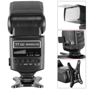 Neewer TT560 Speedlite Flash Držiak pre Canon Nikon Pentax Sony DSLR Kamery so Štandardným Hot Shoe