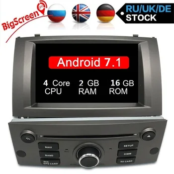 Nemecko Zásob najnovšie Android 8.1 Auto DVD 1 Din Auto Rádia Pre PEUGEOT 407 2004-2010 7