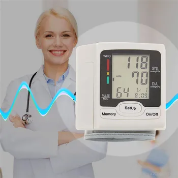 Nemecko Čip Automatické Zápästie Digitálny Monitor Krvného Tlaku Tonometer pre Meranie Tepovej frekvencie TP899