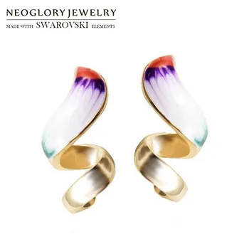 Neoglory Smalt Etnických Farebné Geometrické Kúzlo Vyhlásenie Náušnice Pre Lady Predaj Trendy India Dizajn Vintage Šperky Darček