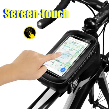 Nepremokavé Cyklistické tašky Pre 4.7-6.2 palcový Smartphone Cyklistické Predné Vrecko na Bicykli hlavová Trubka Riadidlá Pannier