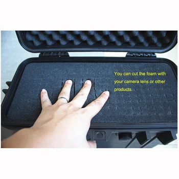 Nepremokavé nástroj prípade toolbox kufor Ochranné Fotoaparát Prípade Nástroja box Ochranné puzdro s pre-cut pena 344*146*297mm