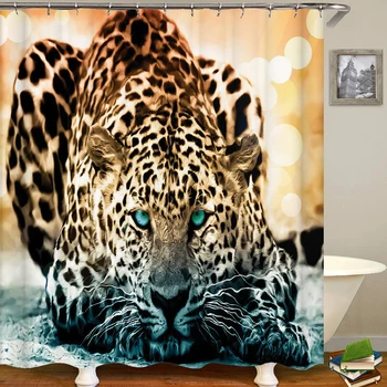 Nepremokavé sprchový záves polyester textílie leopard sprchový záves kúpeľňa decor