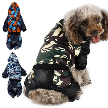 Nepremokavé Tkaniny Tkaniny Psa Oblečenie Zahusťovanie Zime Teplé Kamufláž Psa Kabát, Bundu Oblečenie Pre Chihuahua Malé Veľké Psy Nové