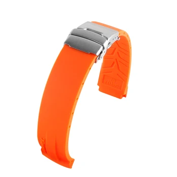 Nepremokavé Športové Slučky Gumy Sledovať Pásmo pre Tissot T-Race T048 T048.417 21 mm Orange Watchband Zápästie Pás Náramok Svetlo Zelená