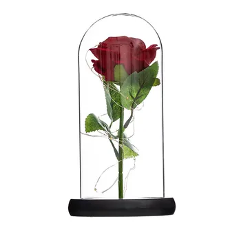 Nesmrteľný Kvet Sklenený Kryt Simulácia Rose Led Svetlo Valentína Darček Móda Voľný čas Osobnosti Jemné, Pohodlné, Príjemné