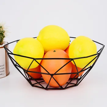 Neurčená 1Piece Ovocné Misy BasketSimple štýl Geometrické Ovocia, Zeleniny, Drôtený Kôš Kovovej Miske Kuchyňa Skladovanie Ploche kovu