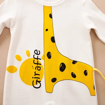 New born Baby Boy Šaty Cartoon Tlač Kostým Žirafa Novorodenca Romper Dieťa Kombinézach Pyžamo Babygrow Veci, Oblečenie