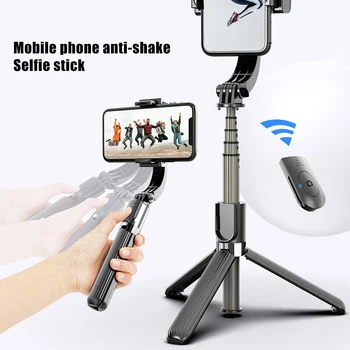 New Horúce Multifunkčné Bluetooth Ručný Selfie Stick Anti-shake Teleskopický Statív Stabilizátor pre Mobilný Telefón