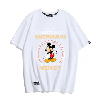 New Mickey Mouse a Priatelia Ženy Košele kórejský Štýl Študent Voľné Top Bavlna All-zápas Vintage T-shirt Harajuku Tričko Kawaii