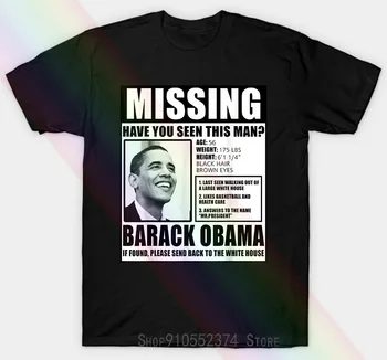 Newes Mužov Zábavné Vtipné Chýba Barack Obama Liberálnej Plagát Unisex tričko