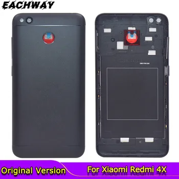 NewFor Xiao Redmi 4X Zadný Kryt Batérie Metal+Fotoaparát Sklo+Bočné Tlačidlá Dozadu Bývanie Redmi 4X Batérie Dvere Prípade, Náhradné Diely