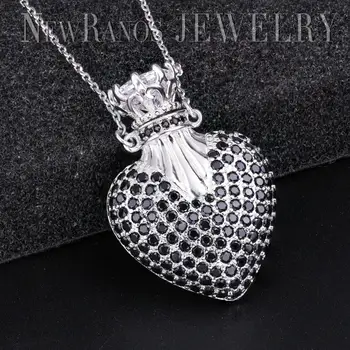 Newranos Milujúceho Srdca Prívesok Náhrdelník Cubic Zirconia Crystal Otvoriť Lockets Parfum Prívesok pre Ženy Módne Šperky PGY026