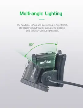 NEXTORCH Vedúci Pochodeň LED 760 lumen High Power LED Svetlomet Nepremokavé USB Nabíjateľné Nastaviteľné pre Kempovanie Beží Lov