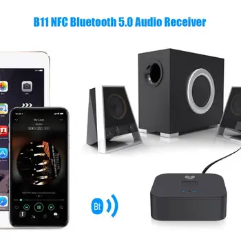 NFC Bluetooth 5.0 Prijímač 3.5 mm AUX RCA Jack Hifi Bezdrôtový Adaptér Bluetooth Audio Prijímač pre Auto/Home Theater/Smartphones